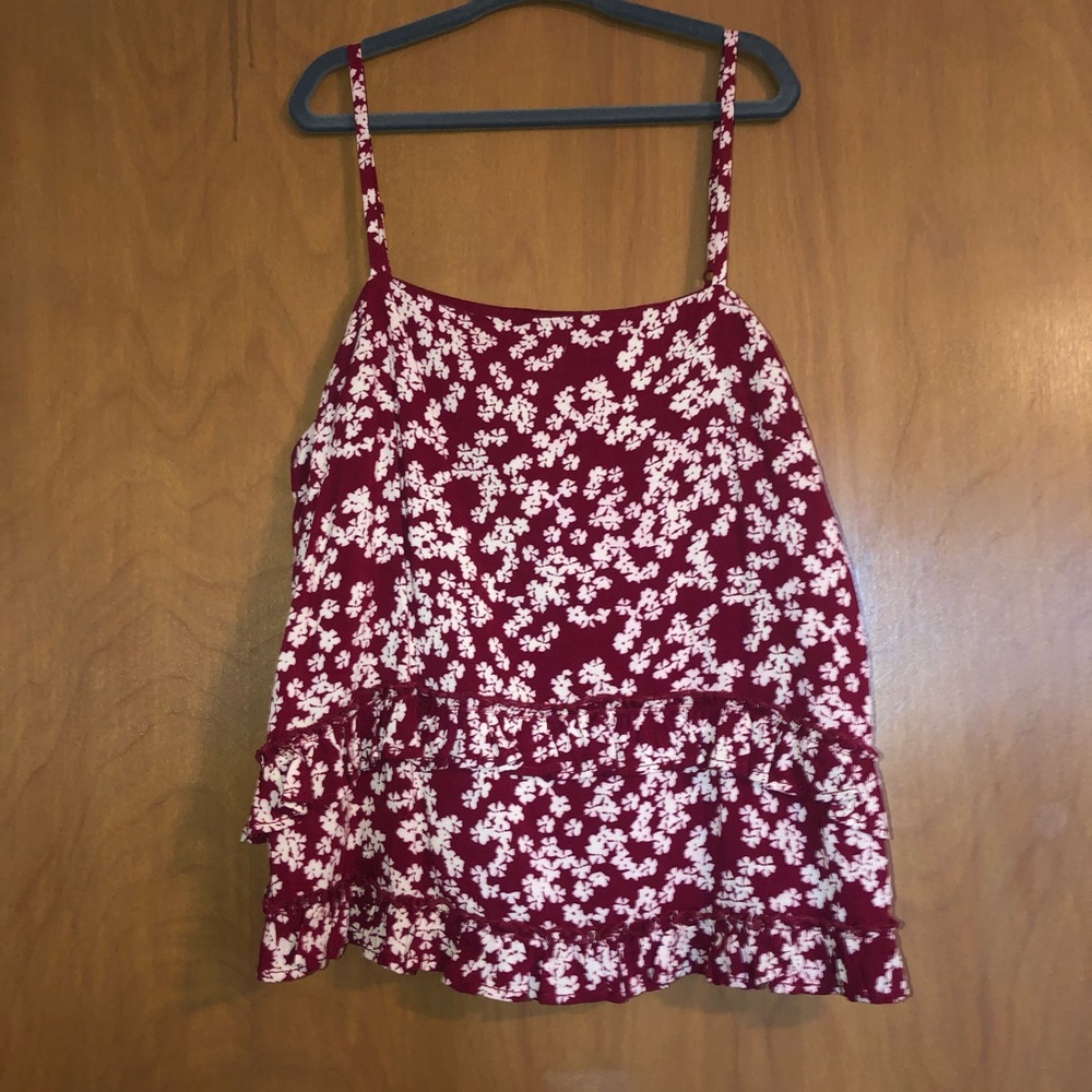 girls tucker + tate floral cropped tank top